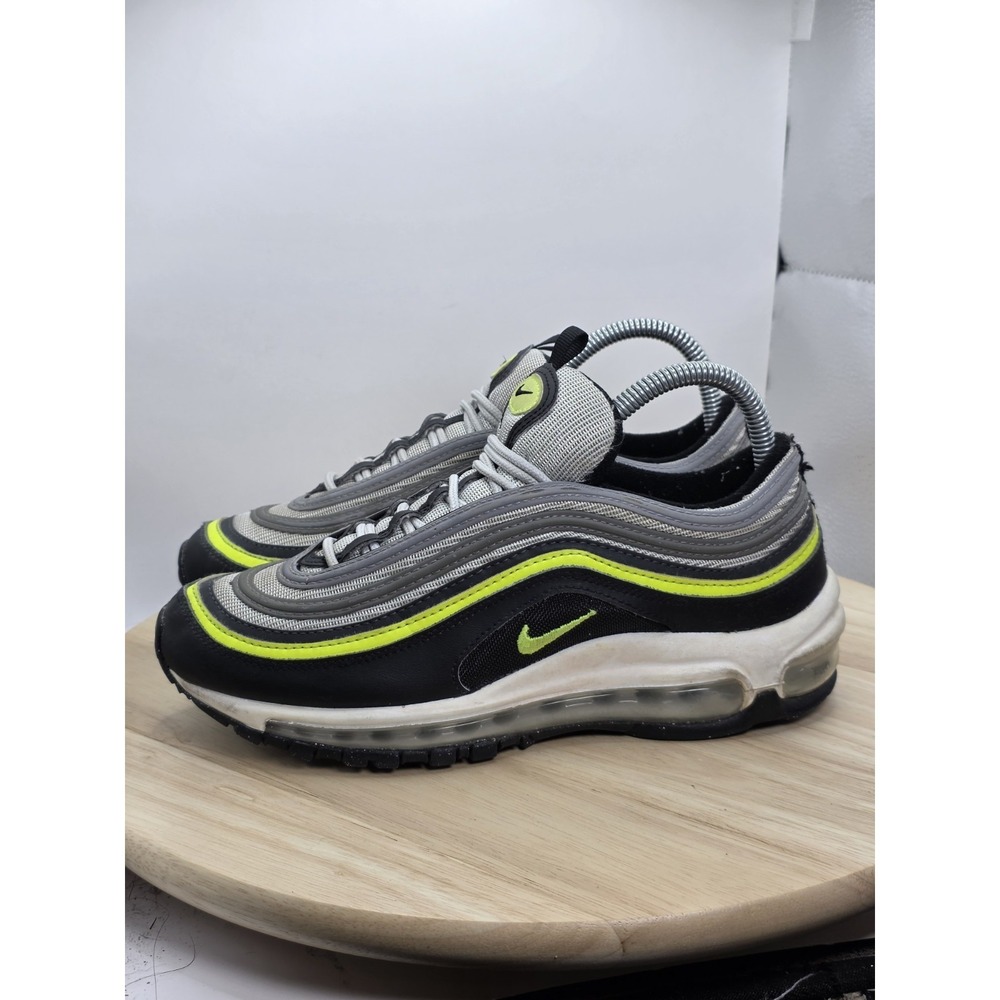 Womens Size 7.5 - Nike Air Max 97 GS‎ 921522-030 Platinum Black Volt GS 6Y